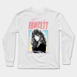 Farrah Fawcett //  Retro Fan Art Design Long Sleeve T-Shirt